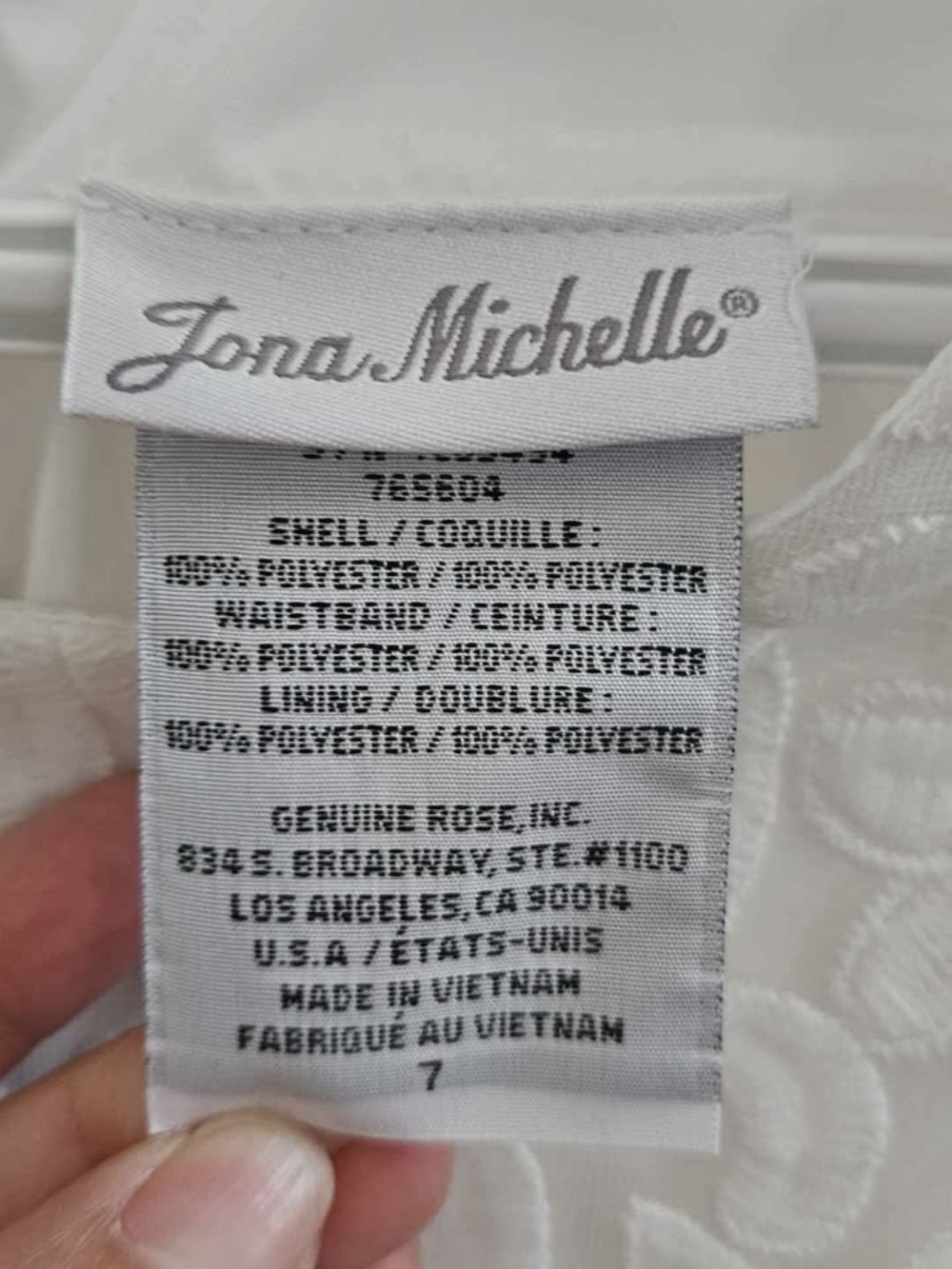 Jona Michelle White Floral Lace Tulle Party Dress with Bow - Picture 3 of 3
